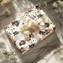 Colourful 'Dotty Dachshunds' Happy Birthday Polkadot Dog Gift Wrap