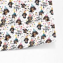 Colourful 'Dotty Dachshunds' Happy Birthday Polkadot Dog Gift Wrap