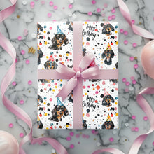 Colourful 'Dotty Dachshunds' Happy Birthday Polkadot Dog Gift Wrap
